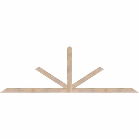Ekena Millwork Saratoga Smooth Timber Gable Bracket, Douglas Fir, 108"W x 36"H x 1 1/2"D x 3 1/2"F, 8/12 Pitch GBW108X36X0204SAR00SDF